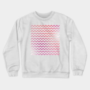 Chevron Stripes Pretty in Pink Gradient Crewneck Sweatshirt